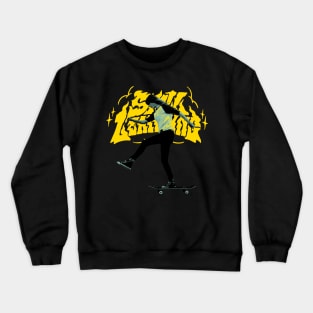 Style Learning Girl Skateboard Crewneck Sweatshirt